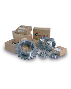 B07-06B1T017A01 - British Std. SIMPLEX (Steel) Sprocket TAPERBORED (NORMAL Fit - Boss Side) 06B-1 (3/8" Pitch x 7/32") x 17 teeth for 1008 Bush