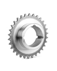 B12-16B1T038F12 - British Std. SIMPLEX (Steel) Sprocket TAPERBORED (NORMAL Fit - Boss Side) 16B-1 (1" Pitch x 17.02mm) x 38 teeth - with Flame Harden Teeth for 3020 Bush